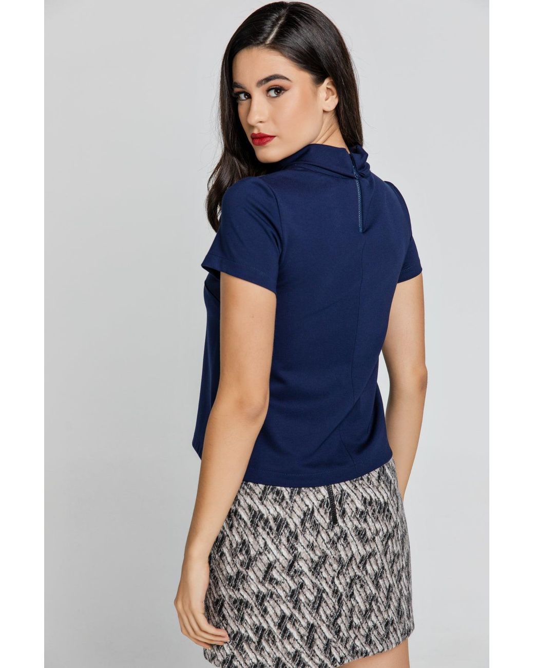 Conquista Blue Short Sleeve Top