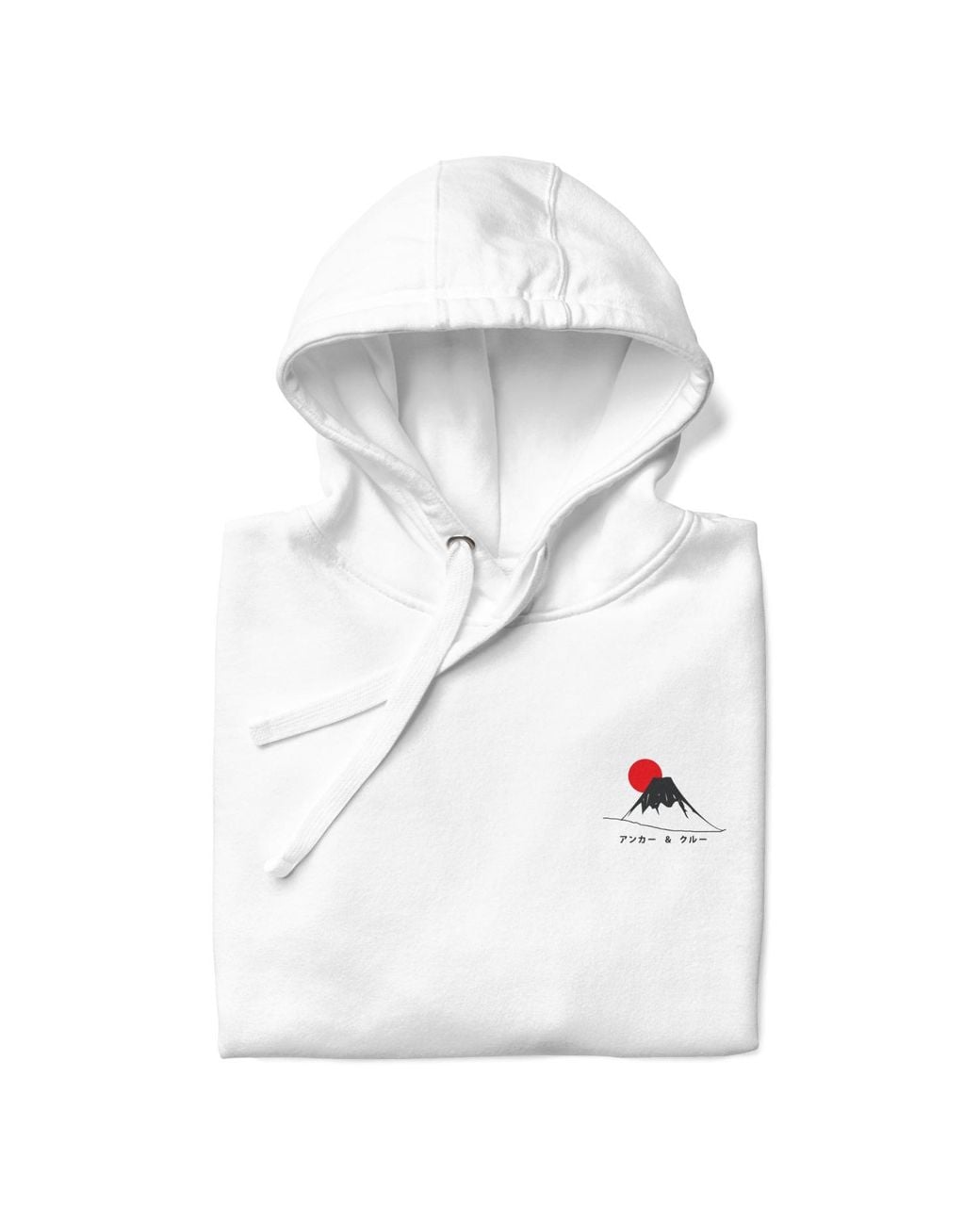 Anchor and Crew White Mount Fuji Landmark Cotton Blend Hoodie for men