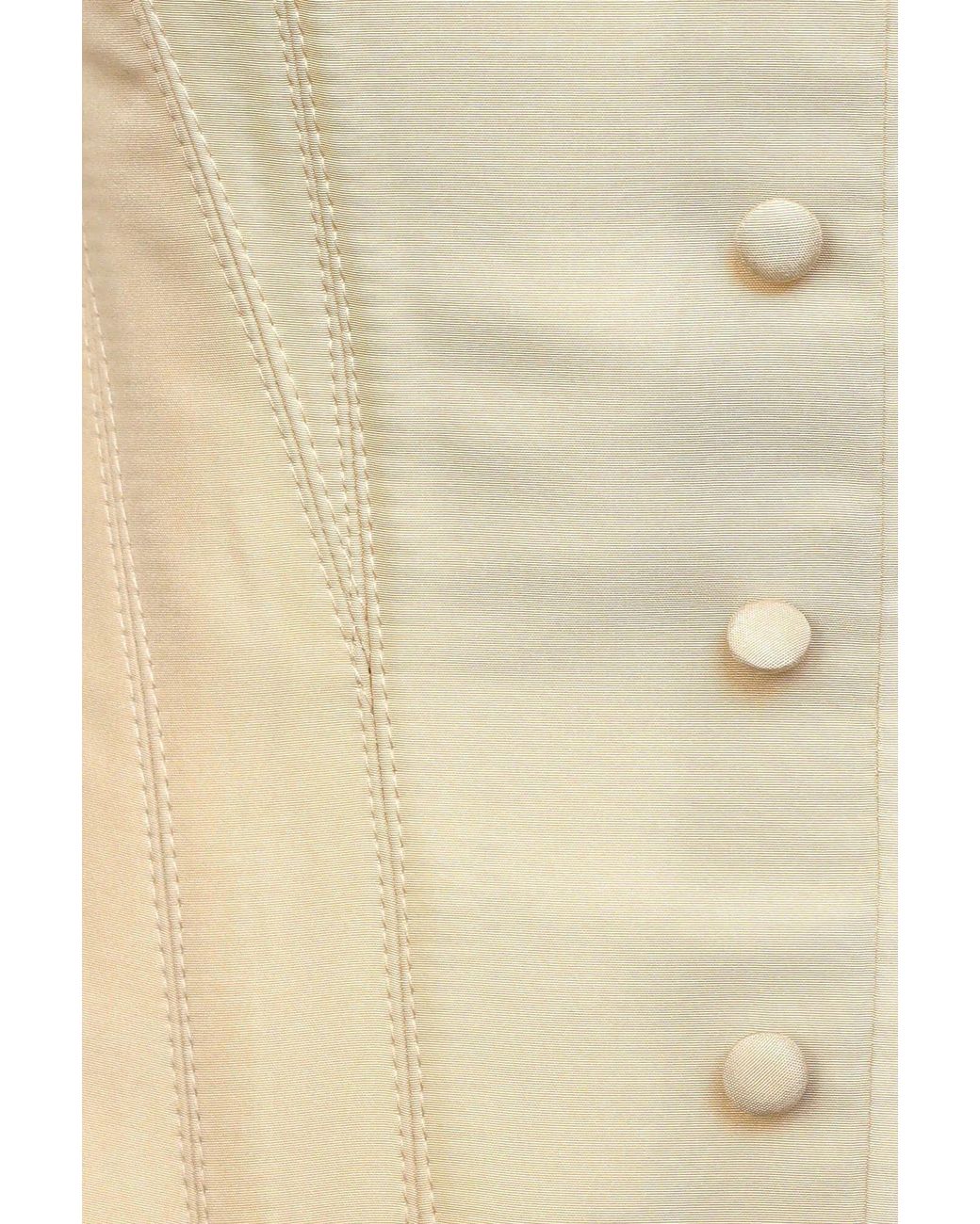 POST MERIDIEM Natural Neutrals Cream Buttoned Corset And Lapel Skirt