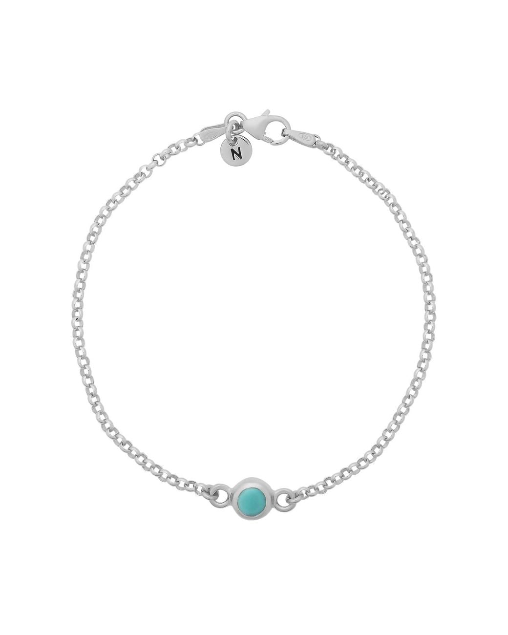Nellou Jewellery Metallic Birthstone Gem Dot Bracelet Sterling