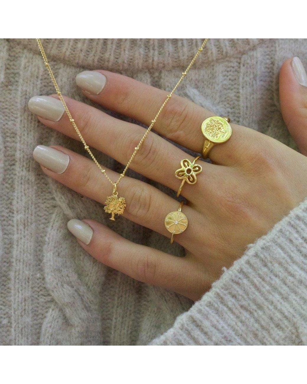 With Love Darling Metallic Tree Of Life Necklace