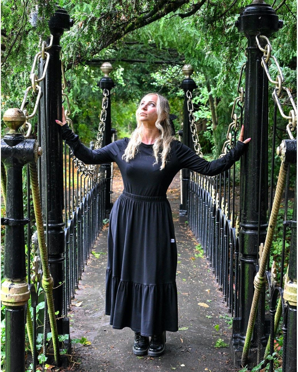 Frock Tales Black Beatnik Top With Crew Neck