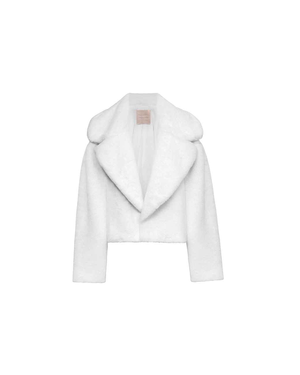 Audrey Vallens White Fur Jacket