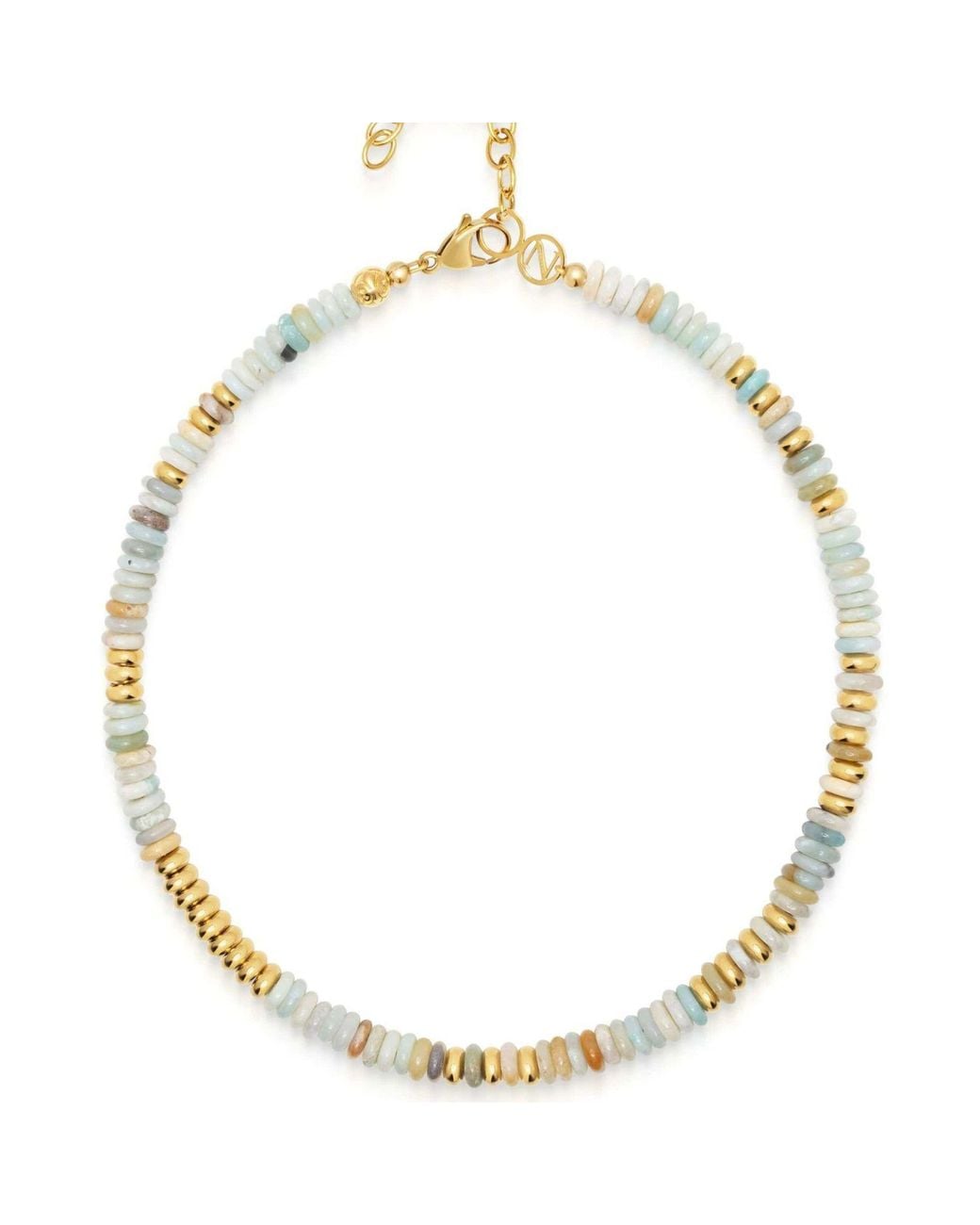 Nialaya Metallic Ocean Mosaic Gemstone Choker