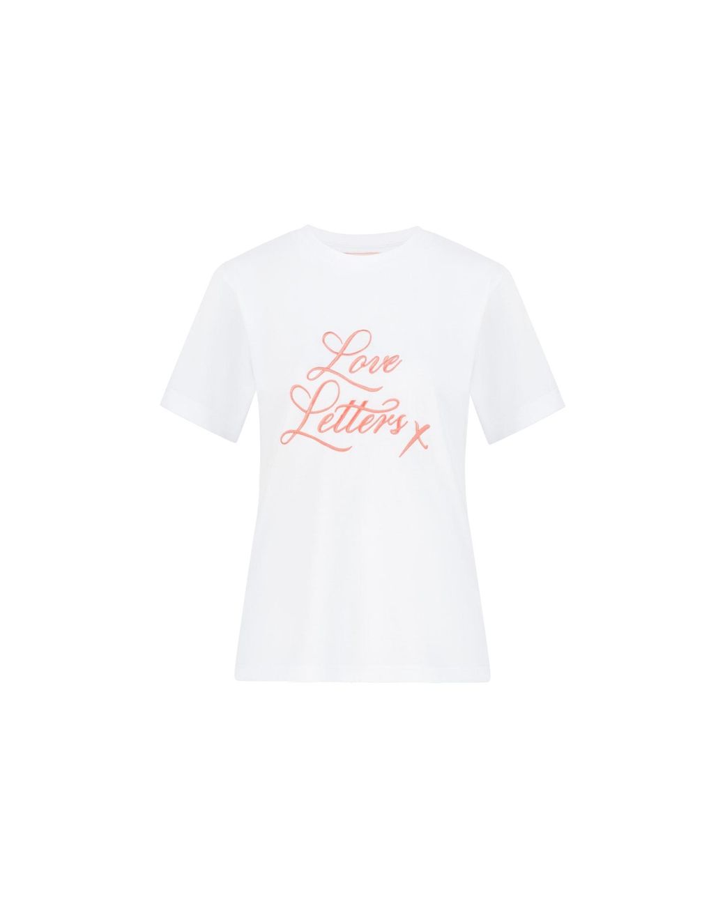 Love Letters X White Embroidered T-Shirt