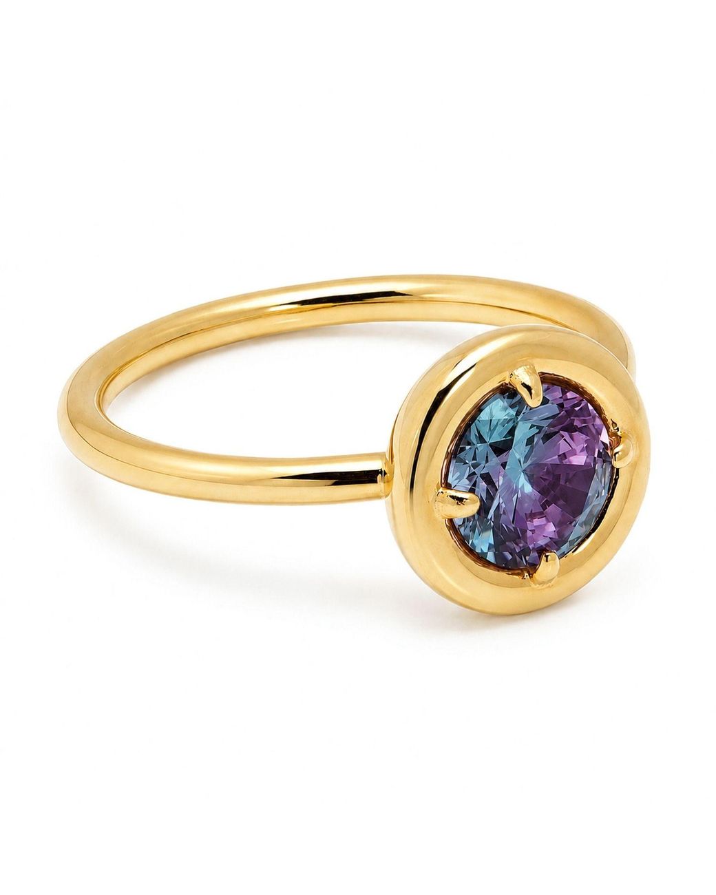 Belinda Jewelz Metallic Alexandrite Round Solitaire Chunky Ring