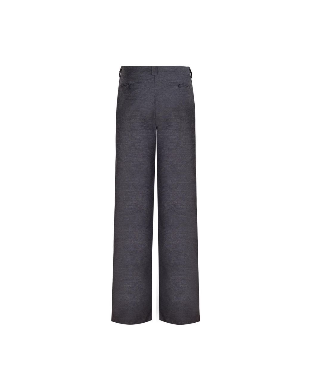 Gunda Hafner Ltd Blue Dark Mid Rise Straight Leg Merino Trousers