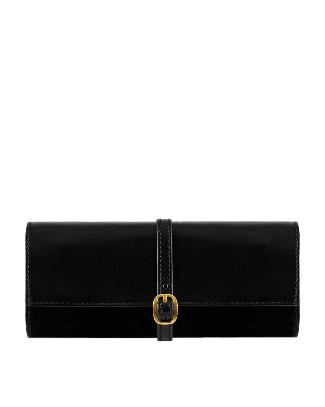 Time Resistance Black Leather Jewelry Case