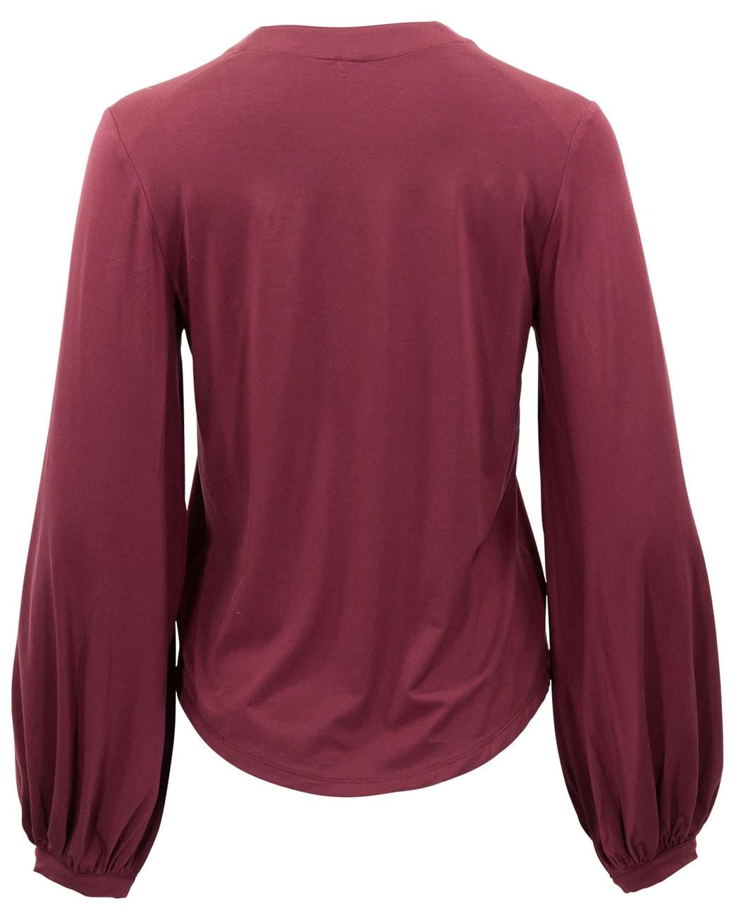 Lords of Harlech Red Val Port Lyocell Stretch V-Neck Top