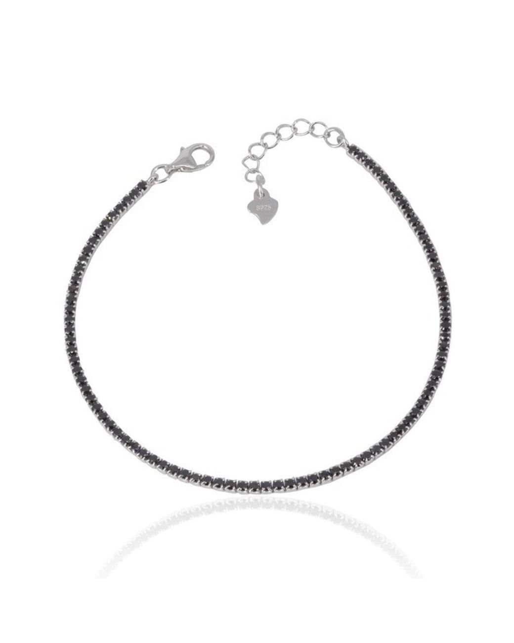 Spero London Metallic Sterling Mini Tennis Bracelet