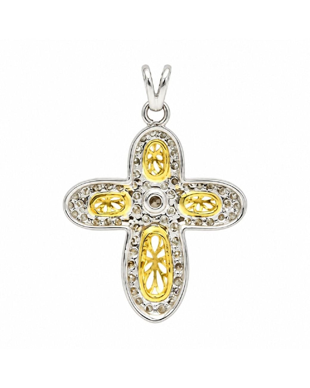 Artisan Metallic 18K & Diamond Cross Pendant
