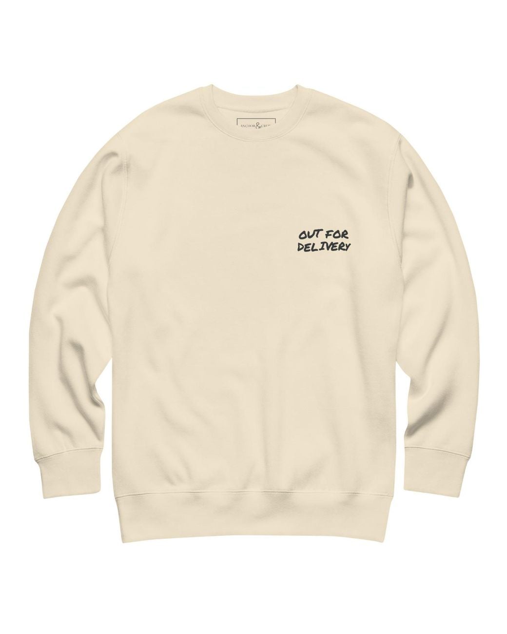 Anchor and Crew Neutrals Natural Out For Delivery Annotations Organic Cotton Sweatshirt