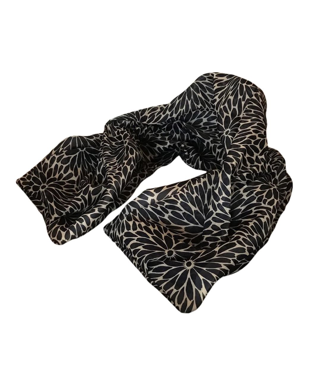 Romer Millinery Black Twisturban Turban & Floral Silk Organza Extra Full