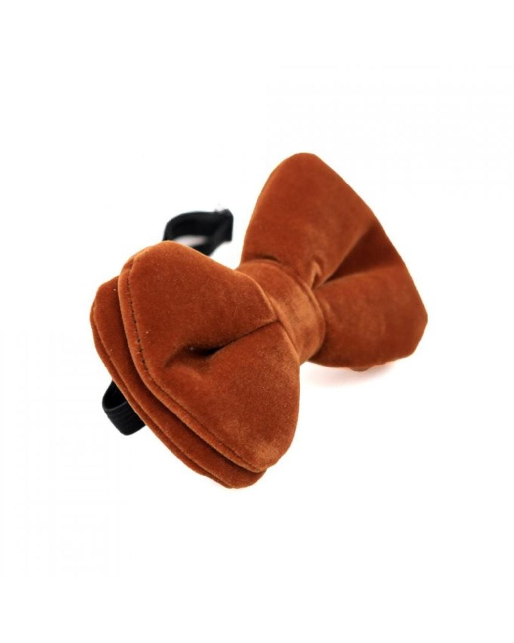 DAVID WEJ Brown Velvet Pretied Bow Tie – for men