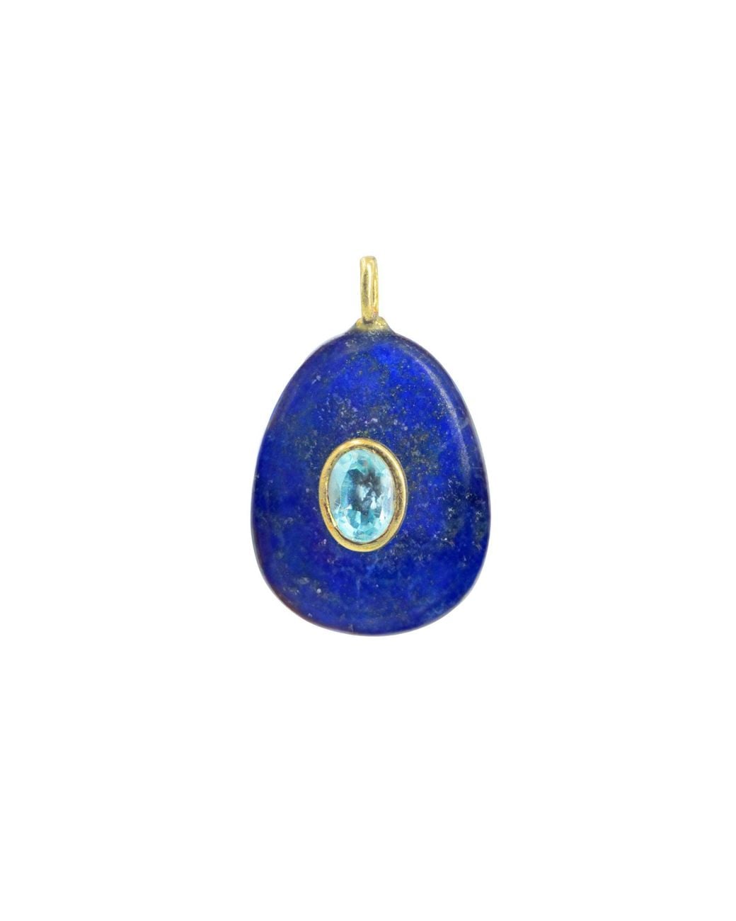 KAMARIA Blue Lapis Gemstone Pendant With Topaz