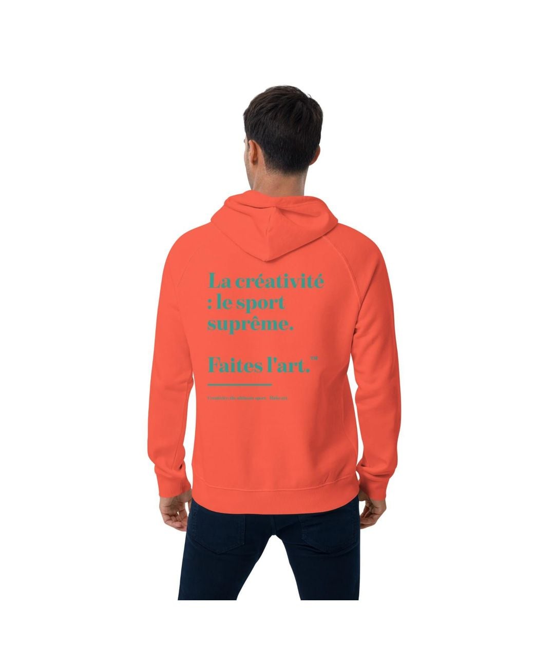 Anchor and Crew Red Burnt Make Art Creative Standard Organic Cotton Hoodie