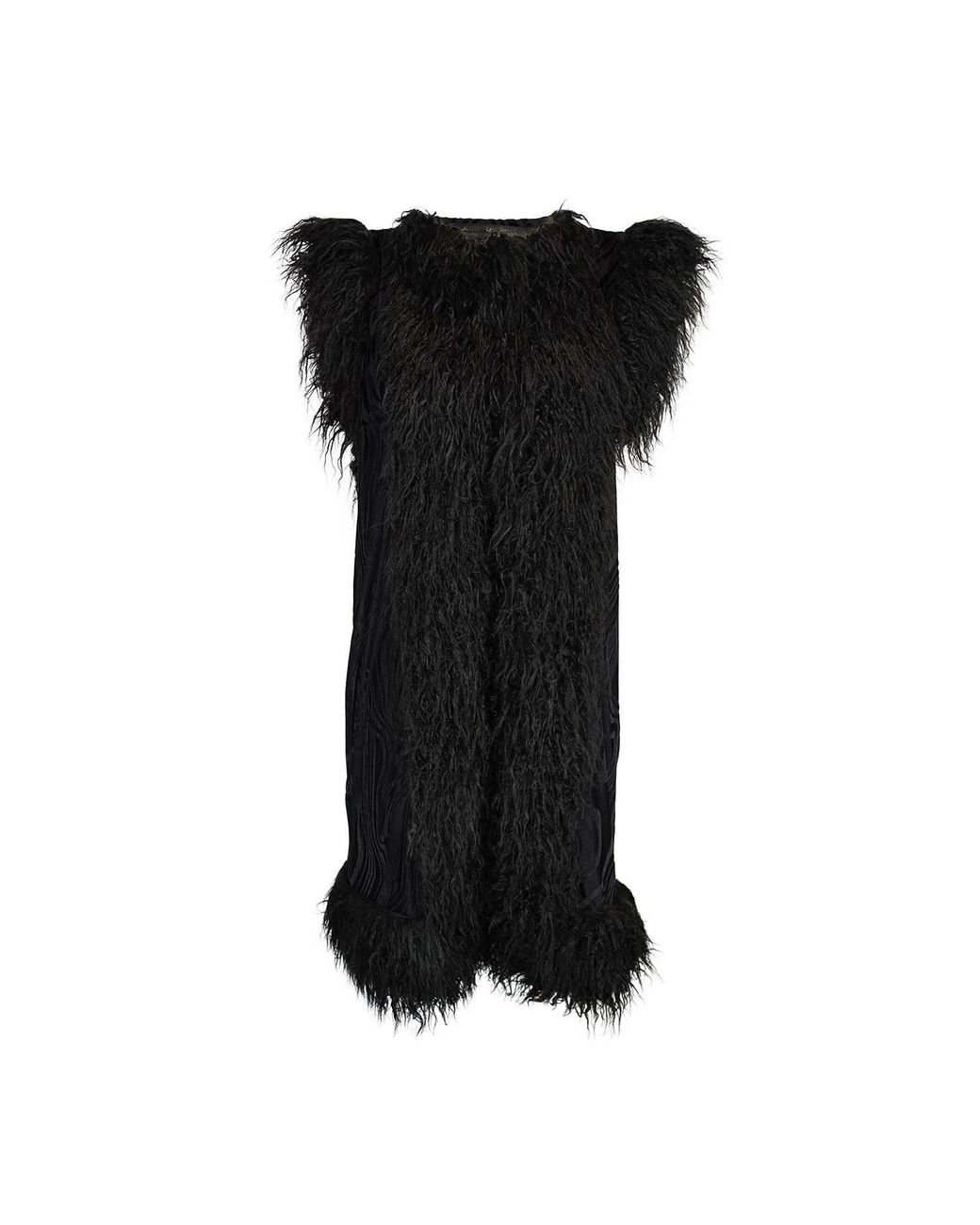 Jennafer Grace Black Zenobia Psyche Faux Fur Trim Vest