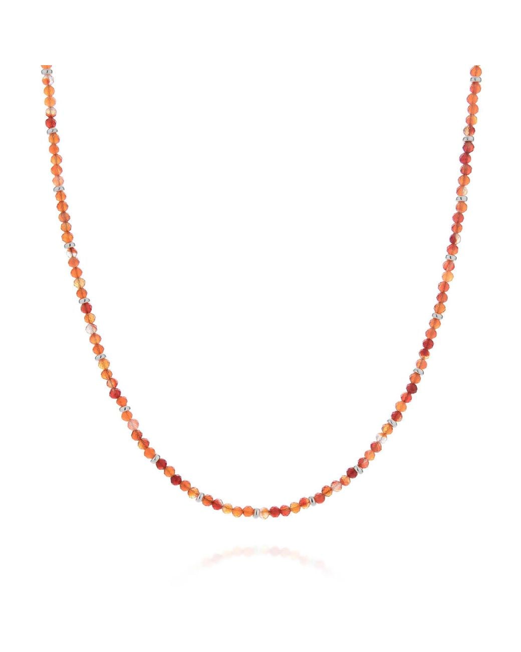 Nellou Jewellery Metallic Carnelian July Birthstone Orbit Necklace