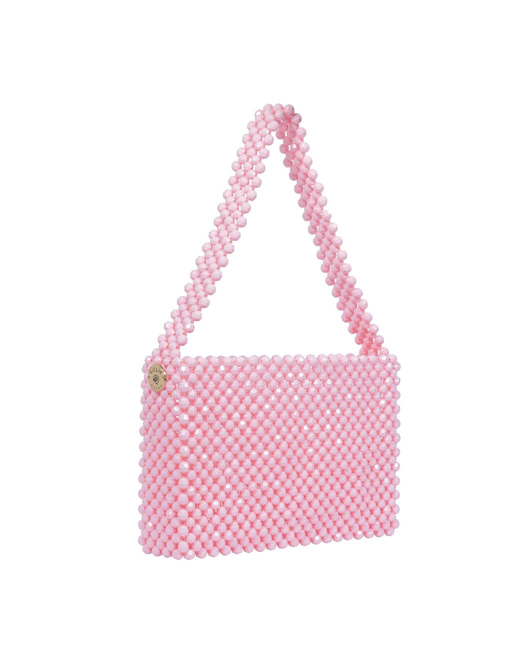 Tillie Beads Pink Color Pop Beaded Shoulder Bag