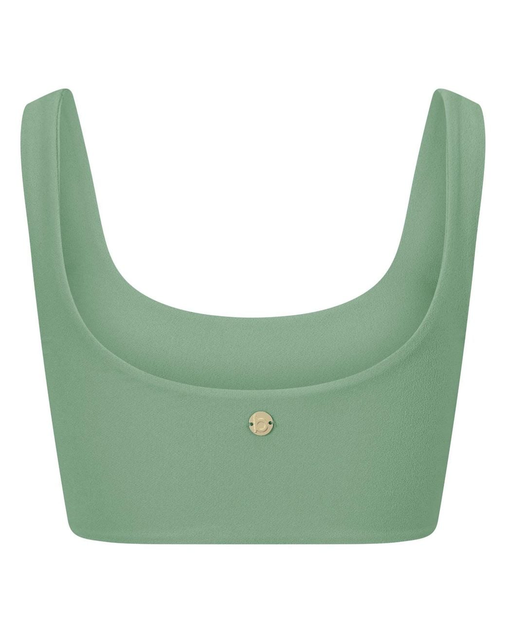 Blake Swimwear Green Scoop Bikini Top