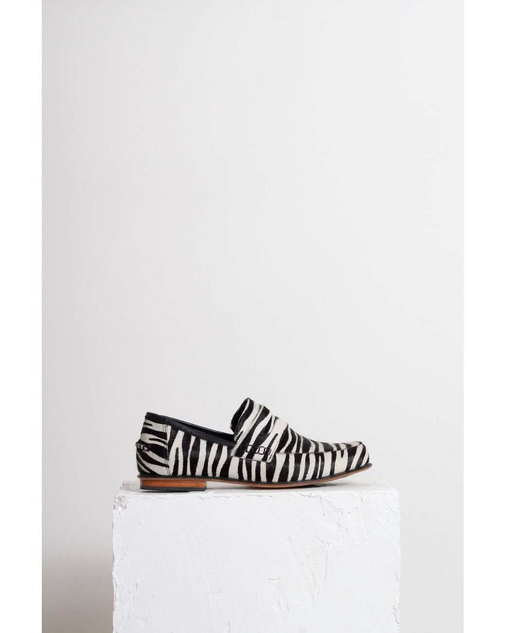 Mafalda Black Neutrals Diana Zebra Pony Loafers