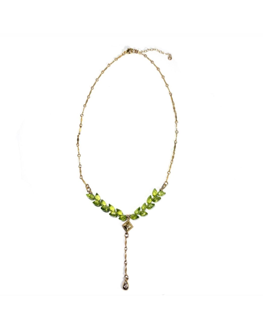 Rachel Nathan Yellow Peridot Petals Y-Necklace