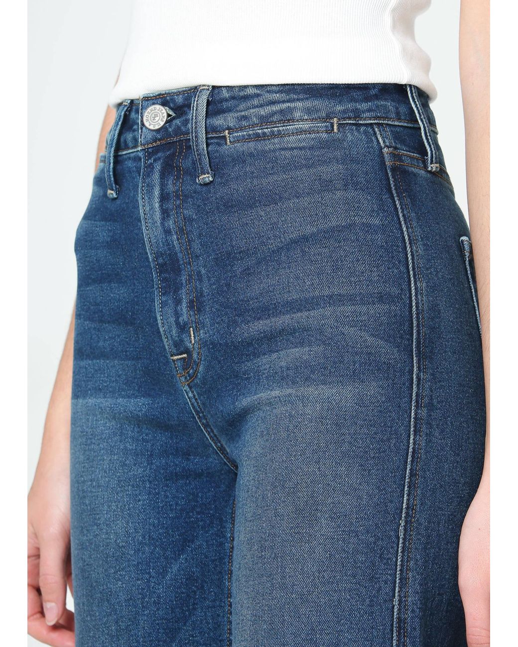 NOEND Blue Queen High Rise Crop Wide Leg