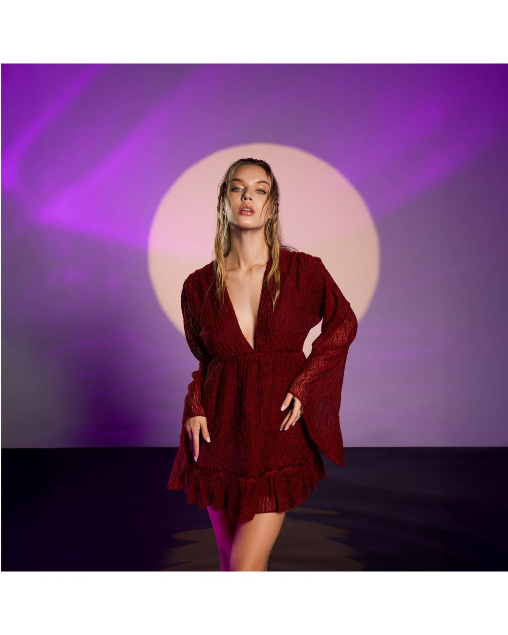 Zhenabia Red Ember Mini Dress