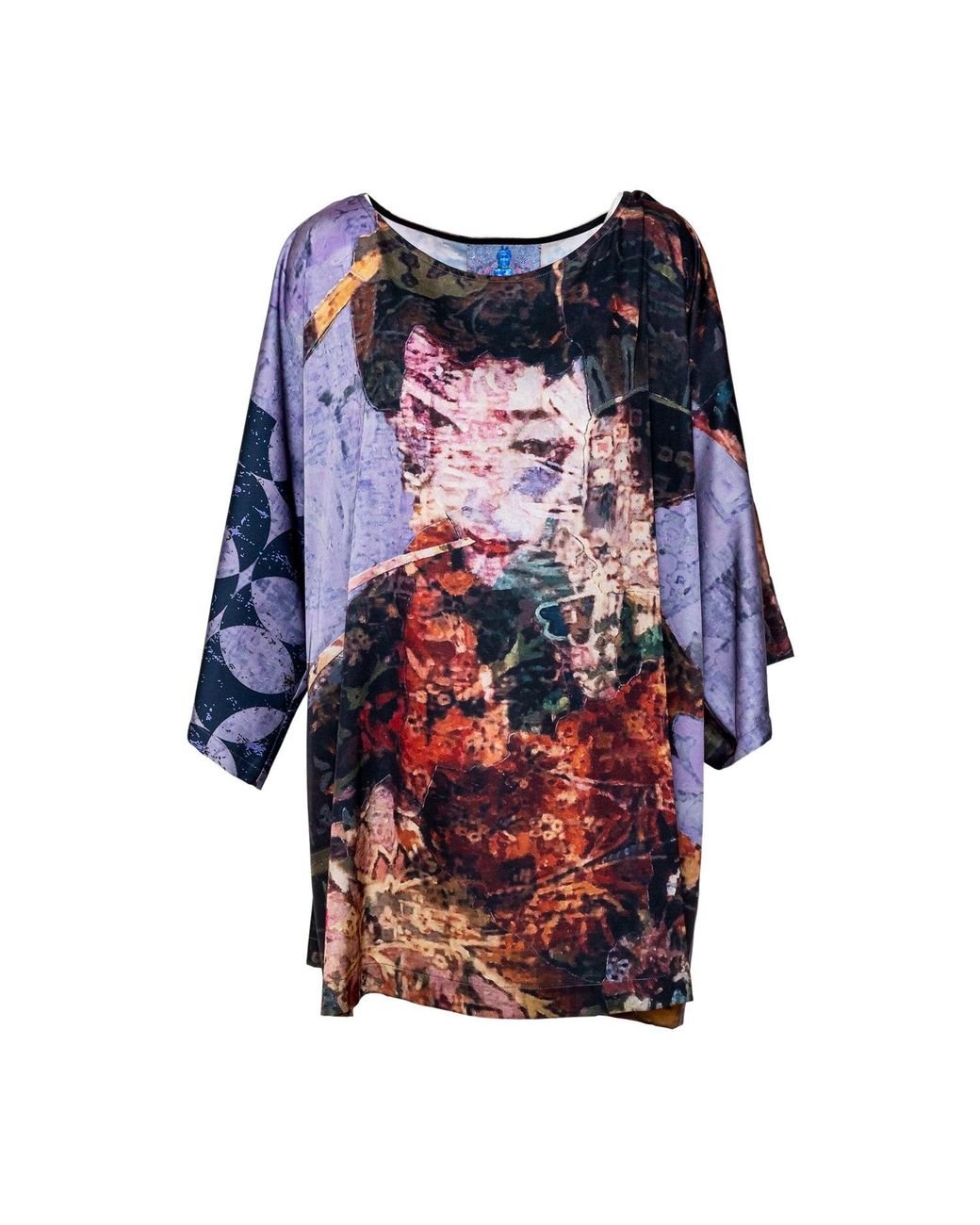 ARTISTA Blue Geisha Printed Satin Dress