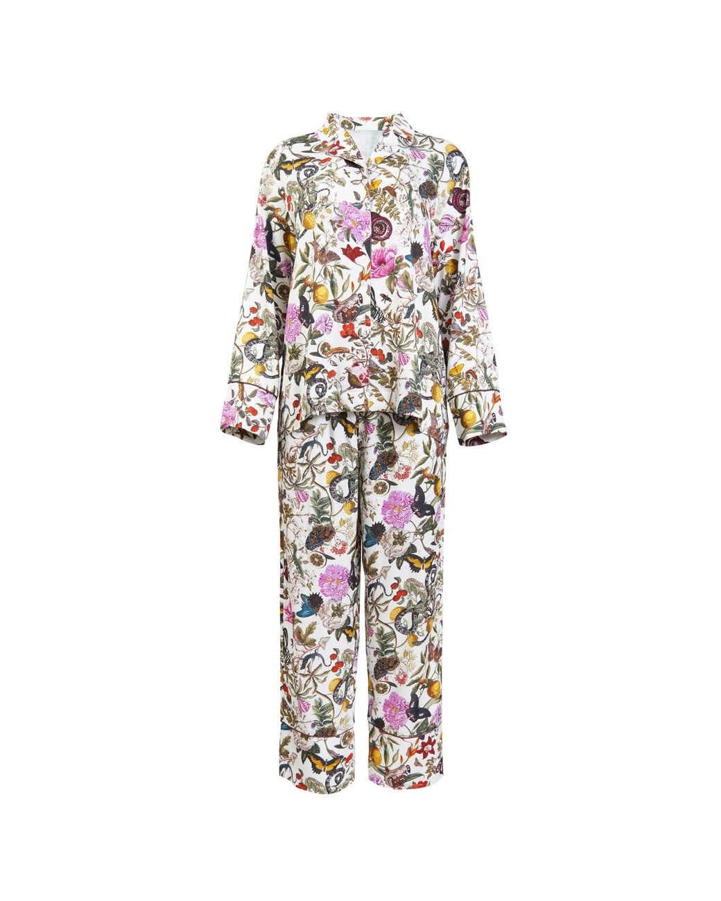 Fable England White Floral Engravings Pyjamas