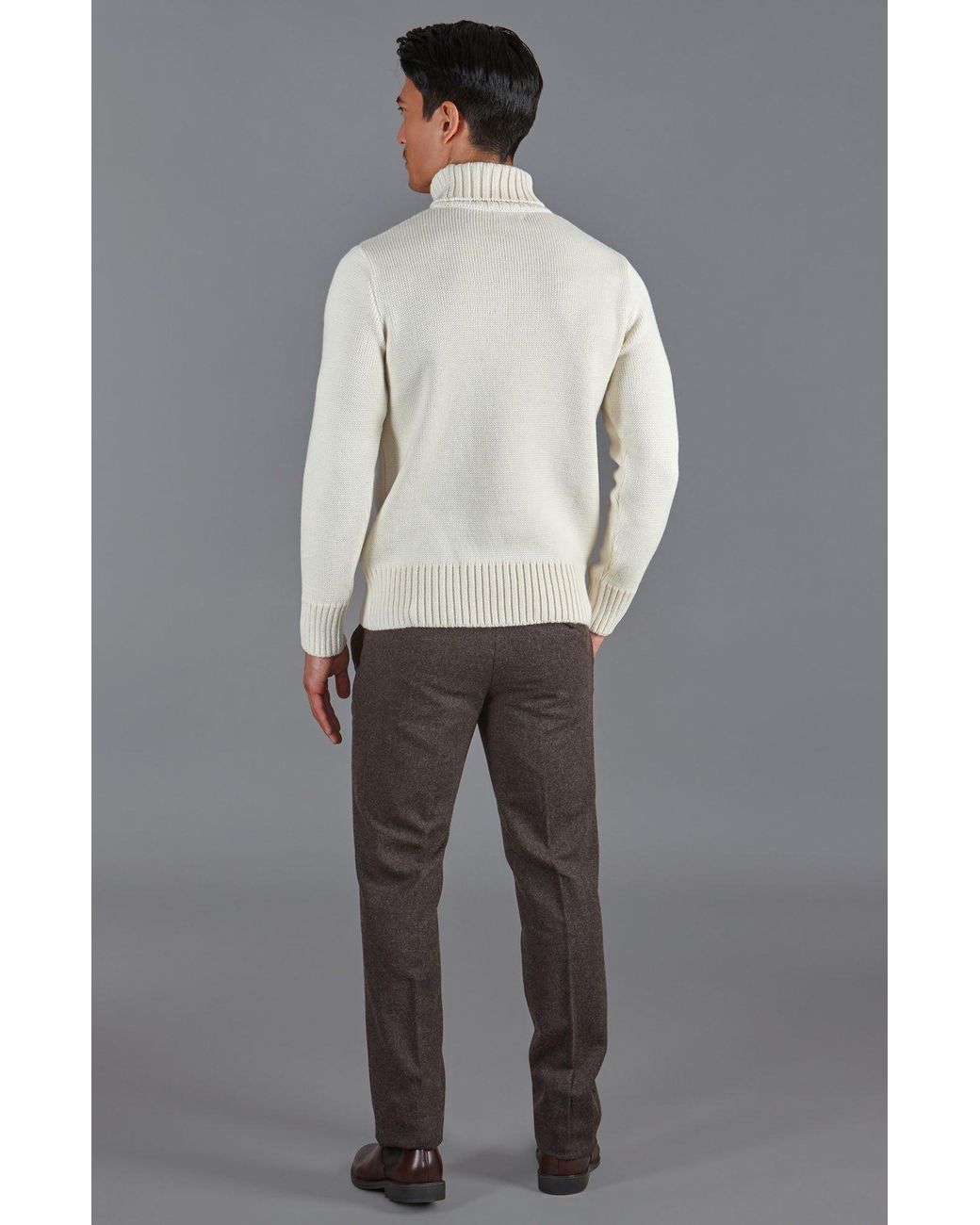 Paul James Knitwear Natural The Fitted Submariner for men