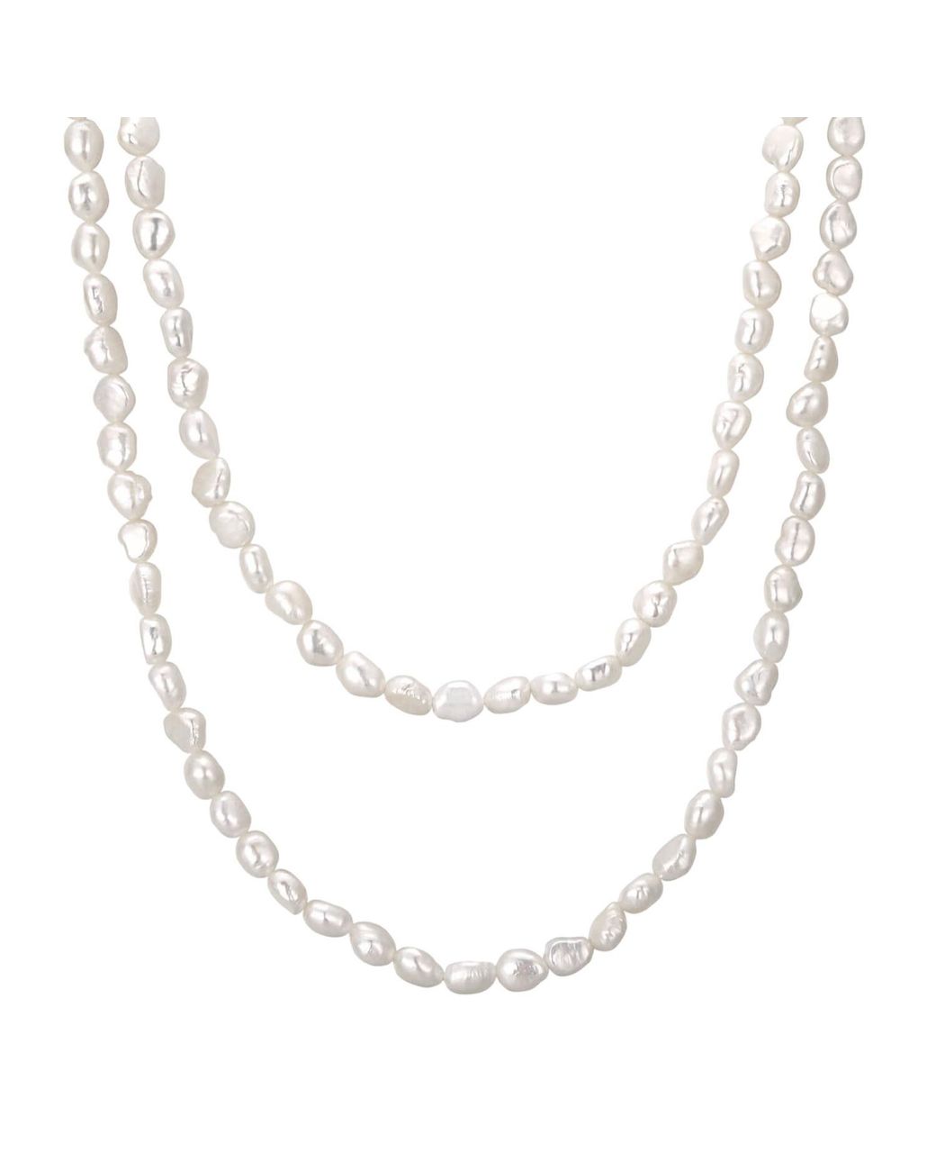 Katy Faye Metallic Chantal Pearl Necklace