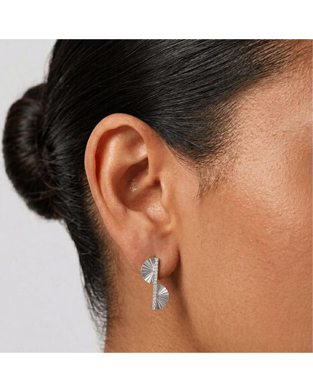 With Love Darling Metallic Fan Leaf Earrings