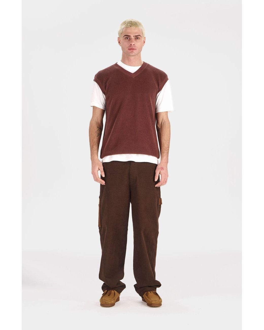 Komodo Brown Theo Organic Cotton Carpenter Trouser for men