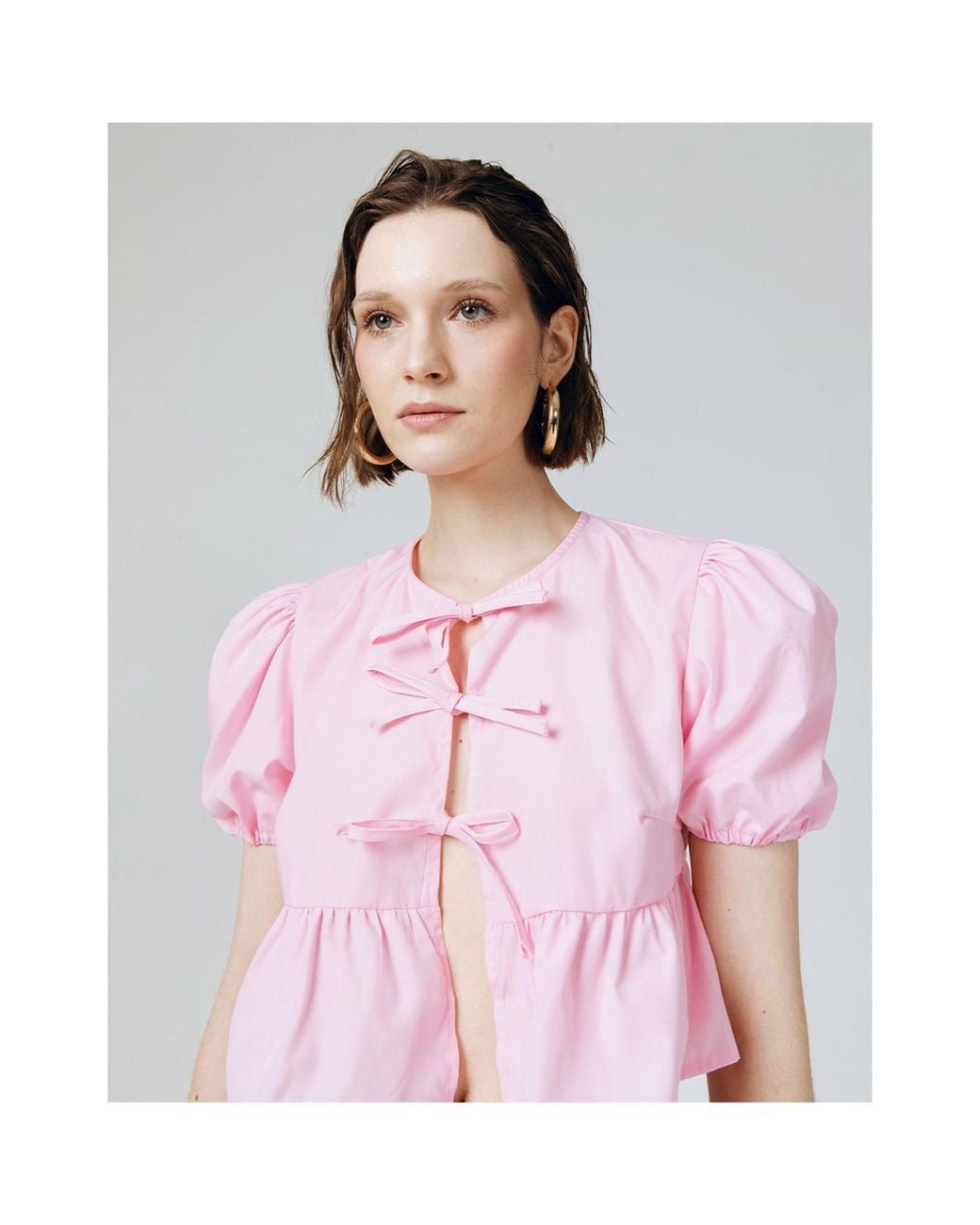 Ats the Label Pink Flair Ribbon Crop Top