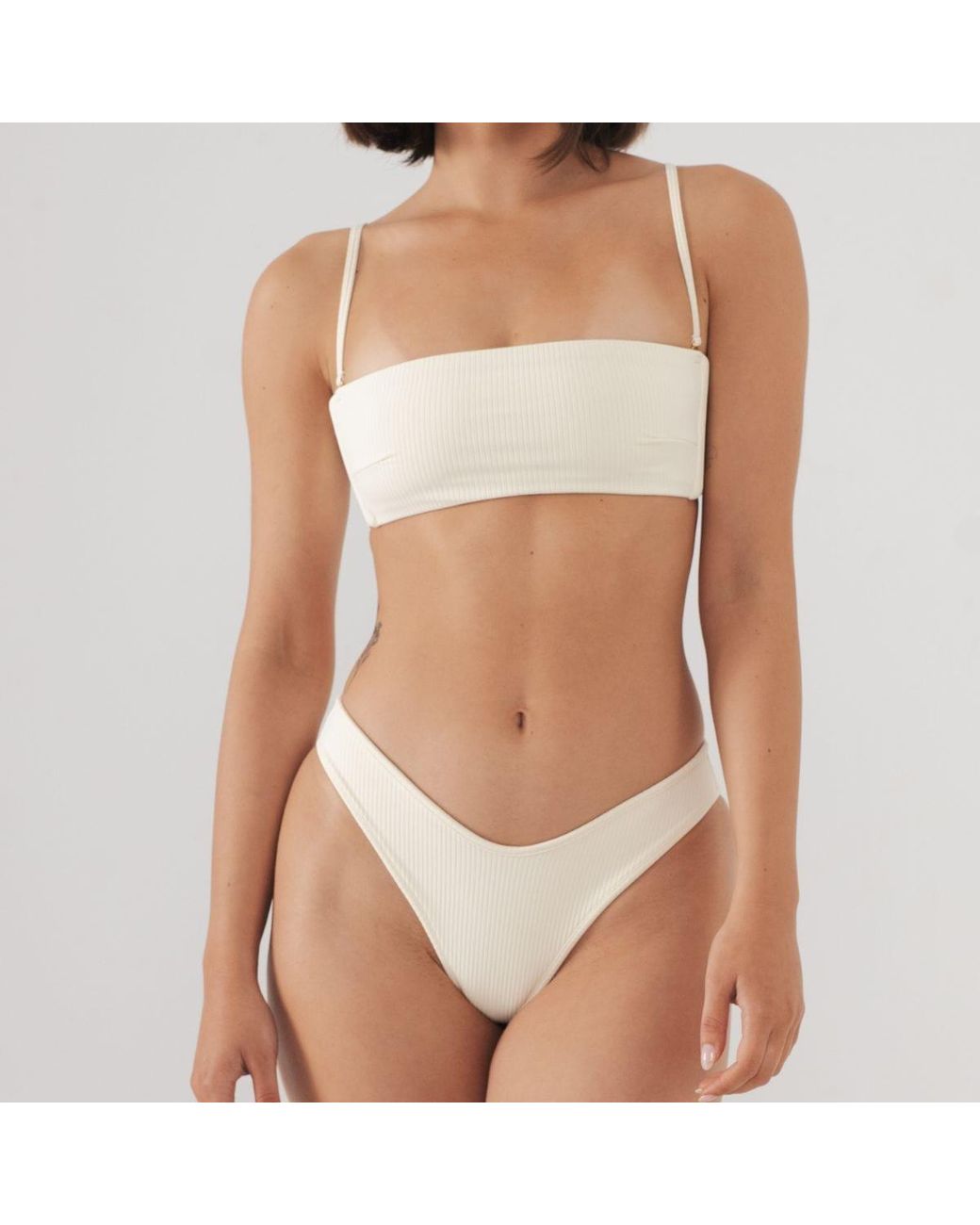 Montce Natural Cream Rib Lulu Bikini Bottom