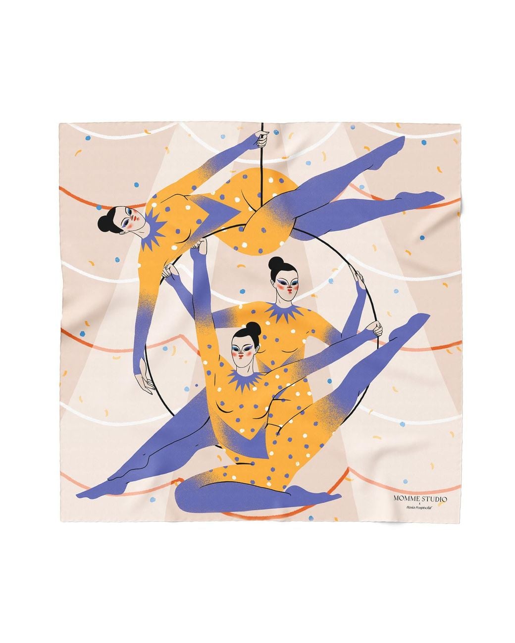 Momme Studio Blue Around The Hoop