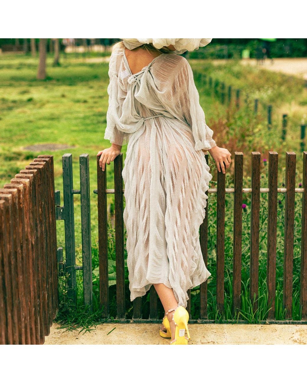Miro Misljen White Zephyr Cloud Dress