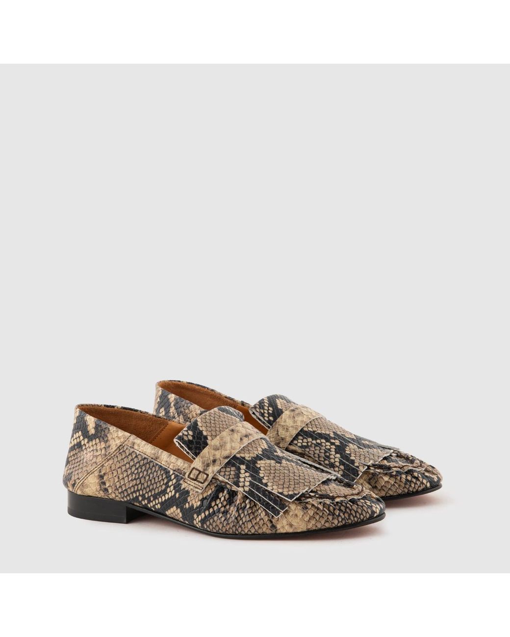 Mariano Shoes Brown Neutrals Constância Loafer Snake Effect