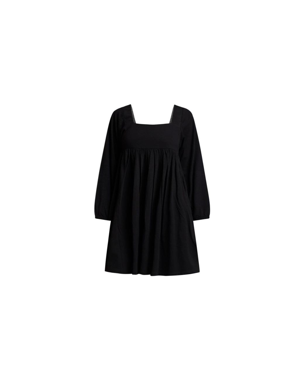 Known Supply Black Long Sleeve Babydoll Dress