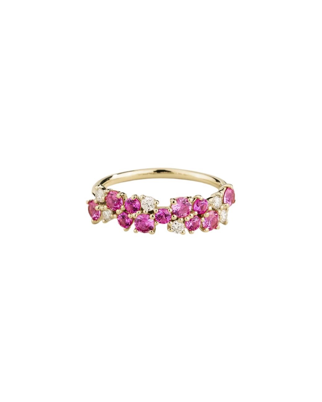 Juvetti Pink Starry Ring Sapphire & Diamond