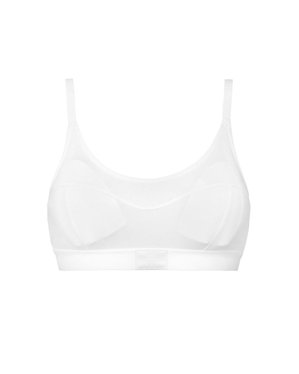 Nudea White Cotton Modal Contour Scoop Bralette