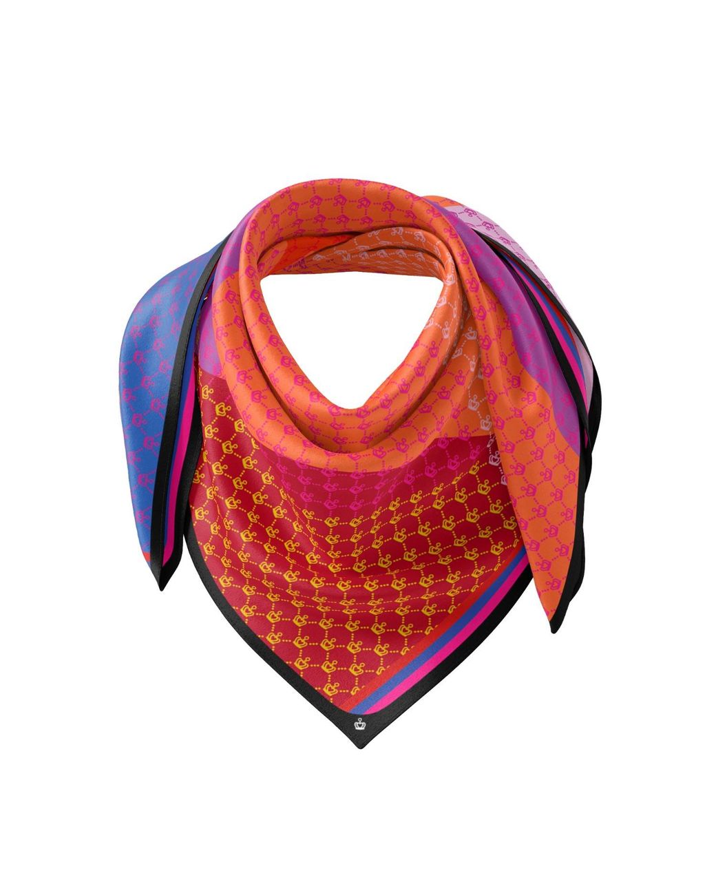 Kueen Blue Silk Scarf