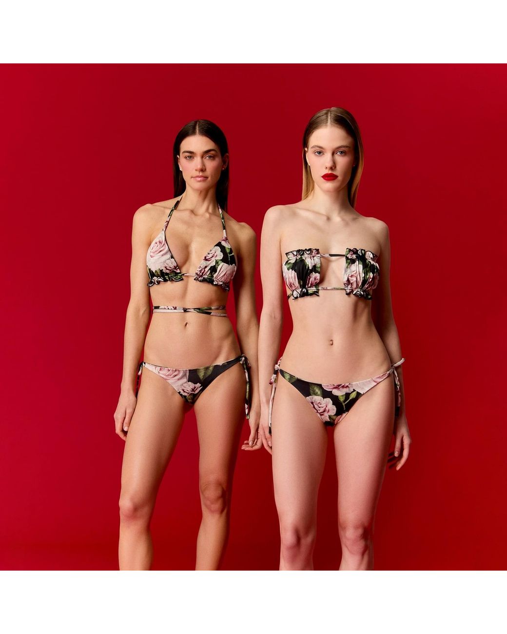 Nur Karaata Black Bloom Triangle Bikini