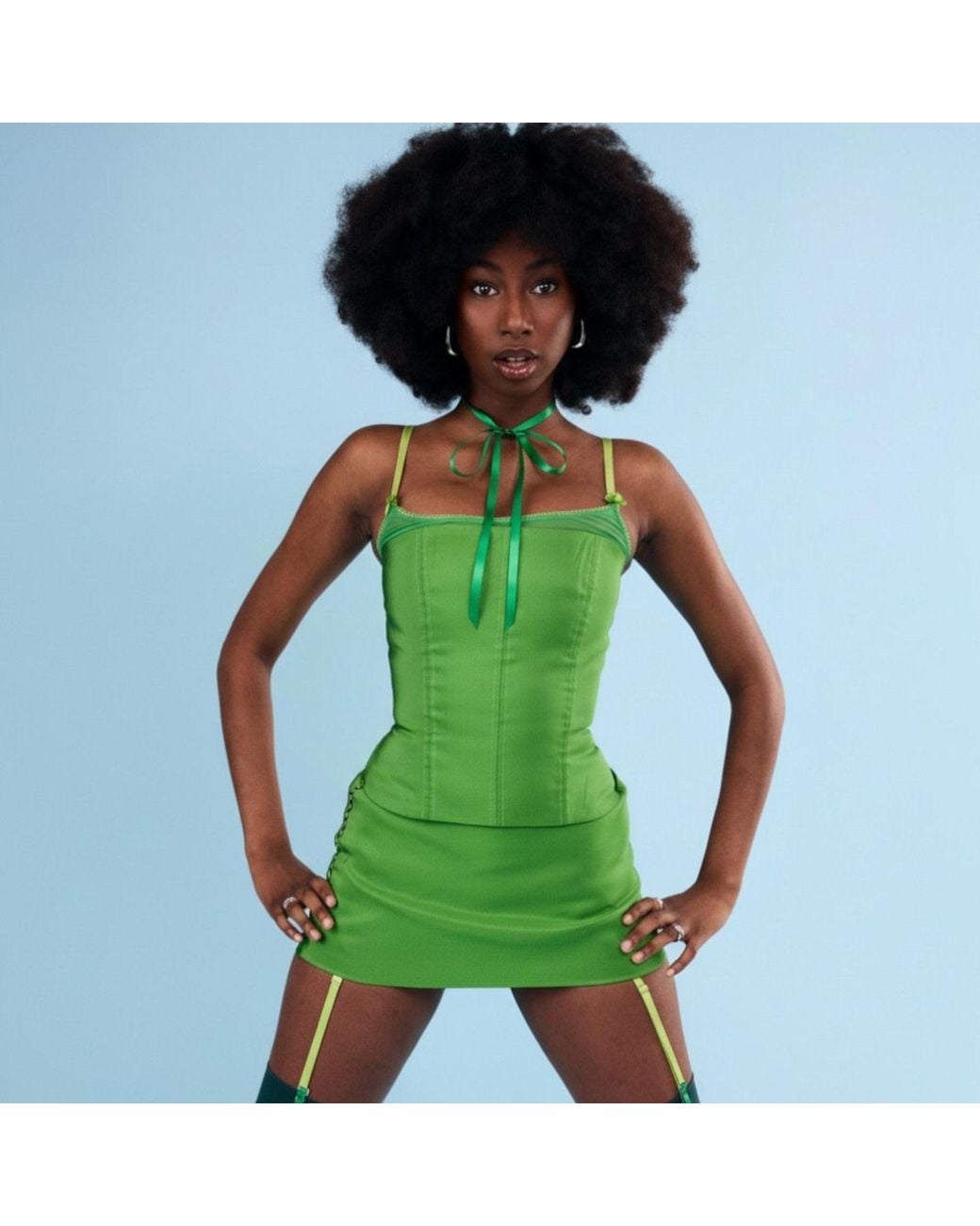 The Coolgirl Nyc Green Jane Skirt