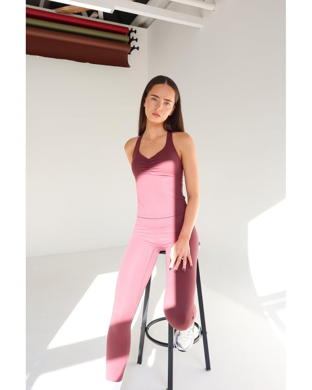 Raae Uk Red Burgundy Sculpt Leggings