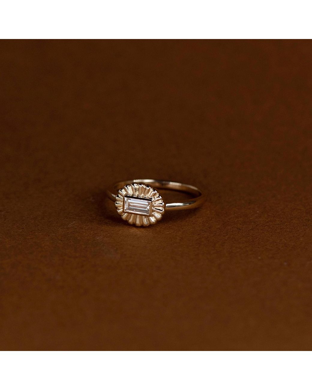 Zoe & Morgan Metallic Odette Ring With Topaz
