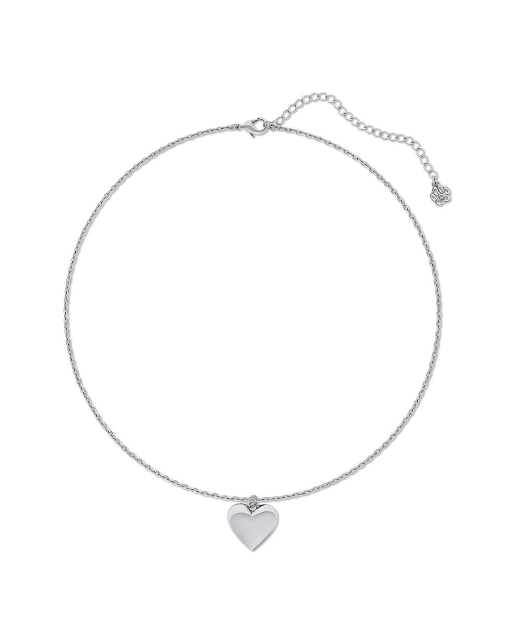 Cloud Haven Metallic Devoted Puff Heart Necklace