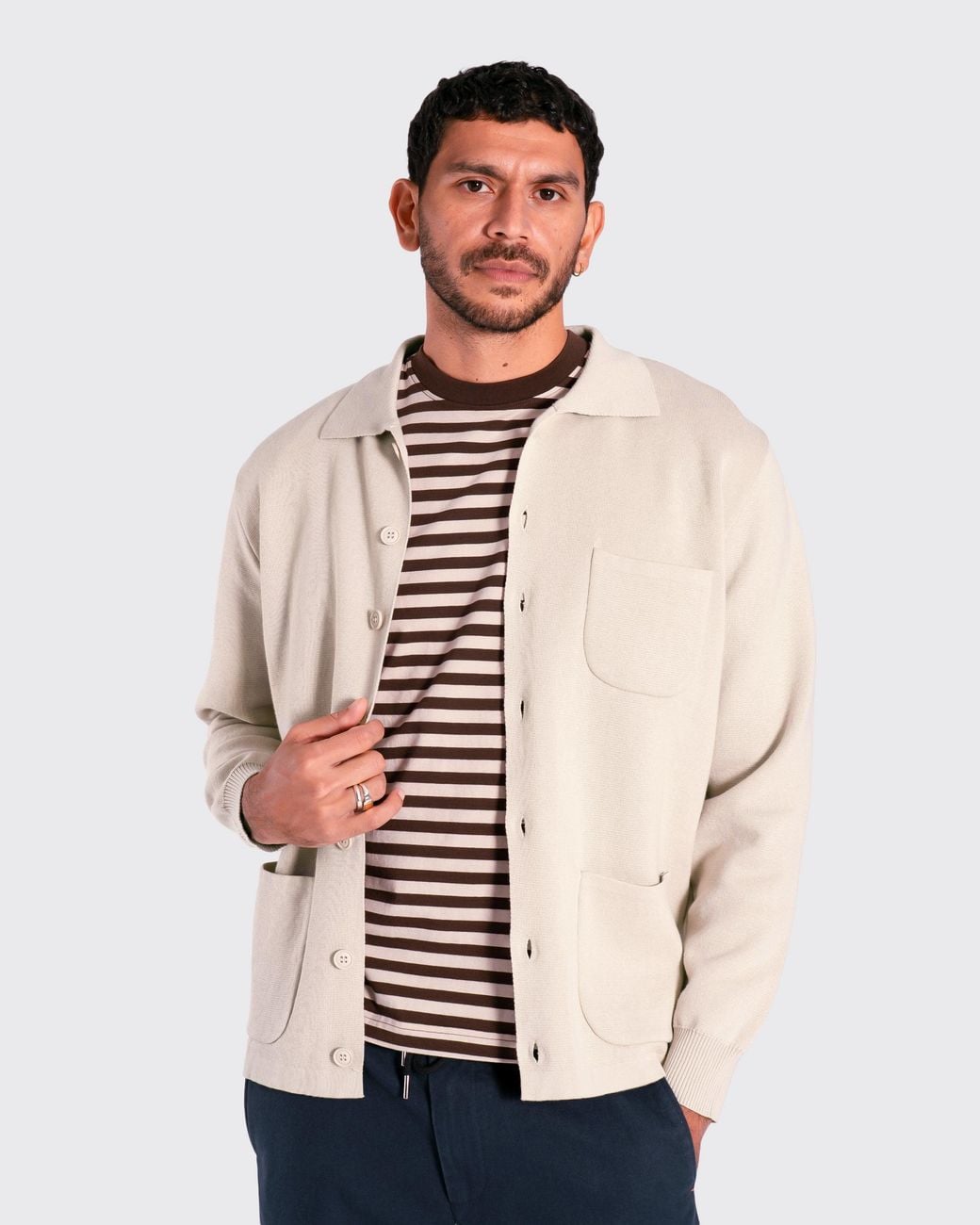 Far Afield Natural Neutrals Station Cardigan for men