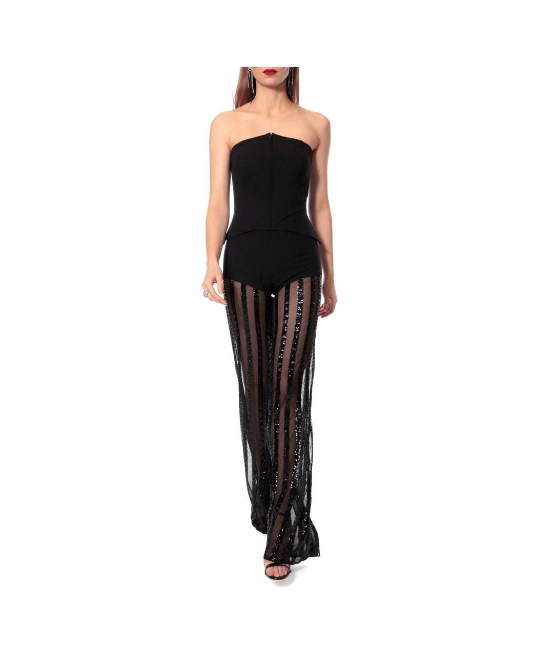 AGGI by HALEWSKI Black Lynette Magic Sequin Pants